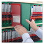 Smead End Tab Pressboard Classification Folders, Six SafeSHIELD Fasteners, 2" Expansion, 2 Dividers, Letter Size, Green, 10/Box