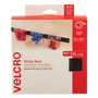 VELCRO Sticky Back 15ft x 3/4in Roll Black - 15 ft Length x 0.75" Width - Black - For Mount Picture/Poster, Home, School, Wall, Glass, Plastic