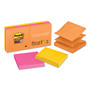 Post-it Dispenser Notes Super Sticky Pop-up 3 x 3 Note Refill, 3" x 3", Energy Boost Collection Colors, 90 Sheets/Pad, 6 Pads/Pack (MMMR3306SSUC) View Product Image