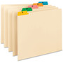 Smead Alphabetic Top Tab Indexed File Guide Set, 1/5-Cut Top Tab, A to Z, 8.5 x 11, Manila, 25/Set SMD50180