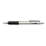 Zebra F-402 Ballpoint Pen, Retractable, Fine 0.7 mm, Black Ink, Stainless Steel/Black Barrel, 2/Pack