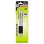 Zebra F-402 Ballpoint Pen, Retractable, Fine 0.7 mm, Black Ink, Stainless Steel/Black Barrel, 2/Pack