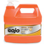 Gojo Natural Orange Smooth Hand Cleaner - Citrus Scent - 1 gal - Pump Bottle Dispenser - Soil Remover, Dirt Remover, Grease Remover - Hand - (GOJ094504)