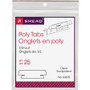 Smead Poly Index Tabs and Inserts For Hanging File Folders, 1/3-Cut, White/Clear, 3.5" Wide, 25/Pack