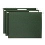 Smead Poly Index Tabs and Inserts For Hanging File Folders, 1/3-Cut, White/Clear, 3.5" Wide, 25/Pack