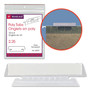 Smead Poly Index Tabs and Inserts For Hanging File Folders, 1/3-Cut, White/Clear, 3.5" Wide, 25/Pack