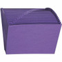 Smead Letter Recycled Expanding File - 8 1/2" x 11" - 7/8" Expansion - 21 Pocket(s) - 2 Plys - Purple