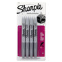Sharpie Metallic Fine Point Permanent Markers, Fine Bullet Tip, Metallic Silver, 4/Pack (SAN39109PP) View Product Image