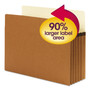 Smead SuperTab Pockets, 5.25" Expansion, Letter Size, Redrope, 10/Box