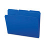 Smead Top Tab Poly Colored File Folders, 1/3-Cut Tabs: Assorted, Letter Size, 0.75" Expansion, Blue, 24/Box