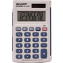 Sharp Calculators Handheld Calculator with Hard Case - 3-Key Memory, Sign Change, Auto Power Off - 8 Digits - LCD - Battery/Solar Powered - 1 x LR1130