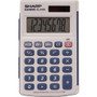 Sharp Calculators Handheld Calculator with Hard Case - 3-Key Memory, Sign Change, Auto Power Off - 8 Digits - LCD - Battery/Solar Powered - 1 x LR1130