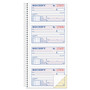 Adams Multipart Money/Rent Receipt Book, Two-Part Carbonless, 4.75 x 2.75, 4 Forms/Sheet, 200 Forms Total