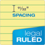 Ampad Perforated Writing Pads, Wide/Legal Rule, 50 Canary Yellow 8.5 x 11.75 Sheets, Dozen