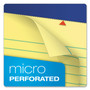 Ampad Perforated Writing Pads, Wide/Legal Rule, 50 Canary Yellow 8.5 x 11.75 Sheets, Dozen