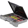 Storex Portable File Box with Drawer, Letter Files, 14" x 11.25" x 14.5", Black