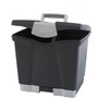 Storex Portable File Box with Drawer, Letter Files, 14" x 11.25" x 14.5", Black