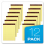 Ampad Gold Fibre Quality Writing Pads, Narrow Rule, 50 Canary-Yellow 8.5 x 11.75 Sheets, Dozen