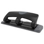 Swingline 20-Sheet SmartTouch Three-Hole Punch, 9/32" Holes, Black/Gray