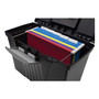 Storex Portable Letter/Legal Filebox with Organizer Lid, Letter/Legal Files, 14.5" x 10.5" x 12", Black