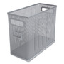 TRU RED Wire Mesh Box-Style Vertical Document Organizer, 1 Section, Letter-Size, 5.79 x 12.4 x 10.16, Silver