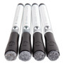 U Brands Medium Point Low-Odor Dry-Erase Markers with Erasers, Medium Bullet Tip, Black, Dozen