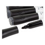 U Brands Medium Point Low-Odor Dry-Erase Markers with Erasers, Medium Bullet Tip, Black, Dozen