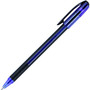 uniball Jetstream 101 Hybrid Gel Pen, Stick, Bold 1 mm, Blue Ink, Black/Blue Barrel, Dozen