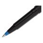 uniball Rollerball Pen, Stick, Extra-Fine 0.5 mm, Blue Ink, Black/Blue Barrel, 72/Pack