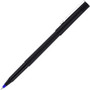 uniball Rollerball Pen, Stick, Extra-Fine 0.5 mm, Blue Ink, Black/Blue Barrel, 72/Pack