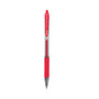 Zebra Sarasa Dry Gel X20 Gel Pen, Retractable, Fine 0.5 mm, Red Ink, Clear/Red Barrel, 12/Pack