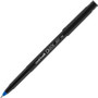 uniball ONYX Rollerball Pen, Stick, Fine 0.7 mm, Blue Ink, Black/Blue Barrel, Dozen