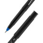 uniball ONYX Roller Ball Pen, Stick, Fine 0.7 mm, Blue Ink, Black/Blue Barrel, Dozen (UBC60145) View Product Image