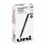 uniball ONYX Rollerball Pen, Stick, Fine 0.7 mm, Blue Ink, Black/Blue Barrel, Dozen