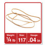 Universal Rubber Bands, Size 117, 0.06" Gauge, Beige, 4 oz Box, 50/Pack (UNV04117) View Product Image