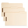 Smead Top Tab Fastener Folders, 1/3-Cut Tabs: Assorted, 0.75" Expansion, 2 Fasteners, Legal Size, Manila Exterior, 50/Box (SMD19537)