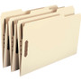 Smead Top Tab Fastener Folders, 1/3-Cut Tabs: Assorted, 0.75" Expansion, 2 Fasteners, Legal Size, Manila Exterior, 50/Box (SMD19537)