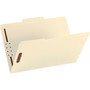 Smead Top Tab Fastener Folders, 1/3-Cut Tabs: Assorted, 0.75" Expansion, 2 Fasteners, Legal Size, Manila Exterior, 50/Box (SMD19537)