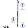 uniball VISION ELITE Roller Ball Pen, Stick, Bold 0.8 mm, Blue Ink, White/Blue Barrel (UBC69024) View Product Image