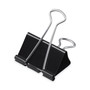 Universal Binder Clip Zip-Seal Bag Value Pack, Mini, Black/Silver, 144/Pack