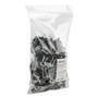 Universal Binder Clip Zip-Seal Bag Value Pack, Mini, Black/Silver, 144/Pack
