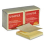 Universal Fan-Folded Self-Stick Pop-Up Note Pads, 3" x 3", Yellow, 100 Sheets/Pad, 12 Pads/Pack (UNV35664) View Product Image