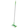 Swiffer Sweeper Mop, 10 x 4.8 White Cloth Head, 46" Green/Silver Aluminum/Plastic Handle, 3/Carton