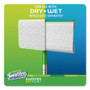 Swiffer Sweeper Mop, 10 x 4.8 White Cloth Head, 46" Green/Silver Aluminum/Plastic Handle, 3/Carton