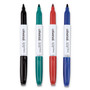 Universal Pen Style Dry Erase Marker, Fine Bullet Tip, Assorted Colors, 4/Set