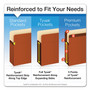 Pendaflex Earthwise by Pendaflex Recycled File Pockets, 3.5" Expansion, Letter Size, Red Fiber