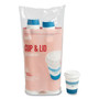 Perk Plastic Cold Cups, 16 oz, Blue, 50/Pack