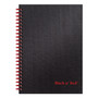 Black n' Red Hardcover Twinwire Notebooks, SCRIBZEE Compatible, 1-Subject, Wide/Legal Rule, Black/Red Cover, (70) 8.25 x 5.88 Sheets
