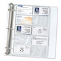 C-Line Business Card Binder Pages, For 2 x 3.5 Cards, Clear, 20 Cards/Sheet, 10 Sheets/Pack