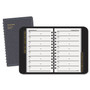 At-A-Glance Large Telephone/Address Book - Wire Bound - 5" Sheet Size - Black - Simulated Leather